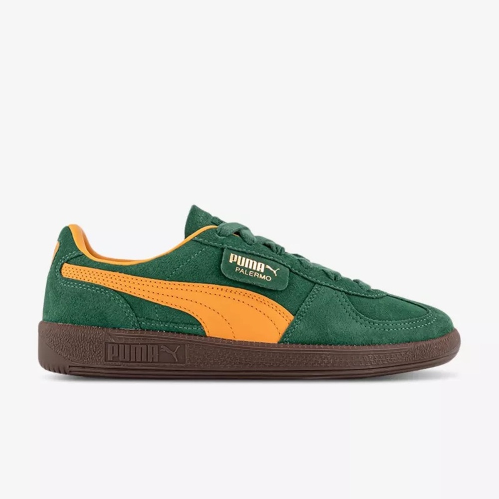 Puma Palermo Green and Orange Sneakers